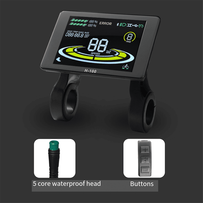 Contrôleur LCD Pour Vélo électrique 24V-72V Avec Compteur De Vitesse Et NFC, Compatible E-bike