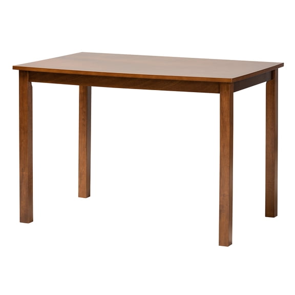 Walnut Dining Table - 43 Inch Rectangular Wood Table - Seats 4 - Brown Finish