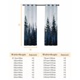 thumbnail image 6 of Fsddascl Forest Blackout Curtains for Bedroom/Living Room, Thermal Insulated Kitchen Curtains, Dark Blue Fall Bird Vintage Farmhouse Tree Grommet Darkening Window Treatment Drapes 42"x63"x2, 6 of 6