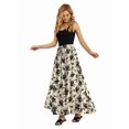 thumbnail image 6 of Women'S Flowy Maxi Skirt Summer Pleated High Waisted Casual Long Skirts with Pockets Leaf Flower XXL, 6 of 8