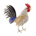thumbnail image 2 of Advanced Breast Needle Drip Oil Rooster Breast Flower Alloy Water Diamond Clothing Accessories Pin, 2 of 7
