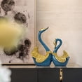thumbnail image 3 of Estatua de cisne amante, escultura coleccionable, adorno para interiores, oficina, habitación infantil. Azul, 3 of 7