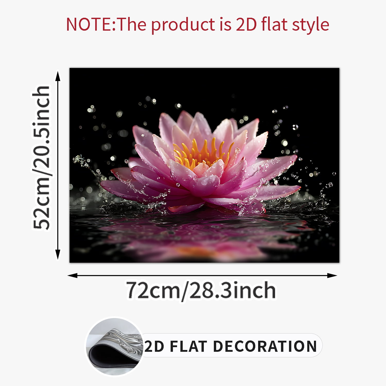 Lotus Stove Cover, Black Non Slip Kitchen Electric Stove Pad Washable 20x28inch, Heat Resist Gas Range Mat Induction Kitchen Decor Cooktop Protector Pad, 1Pc
