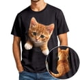thumbnail image 2 of Cute 3d Kitten Graphic Tees for Men Women 2026 Summer Casual Short Sleeve Crewneck Cat Lovers T Shirts, 2 of 6