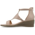 thumbnail image 3 of Journee Womens Trayle Wedge Back Heel Zip Sandals, Widths Available, 3 of 10