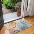 thumbnail image 2 of Orange Boho Abstract and Plant Pattern Door Rugs,Washable Non Slip Door Mats Indoor,Decorative Door Mats,Entry Mat Indoor for Entrance,Bedroom,Kitchen,Bathroom,17"x30", 2 of 6