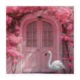 thumbnail image 4 of Awypu Flamingo Roses Whimsical Square Table Cover 100% Polyester Fiber 36*36, 4 of 8