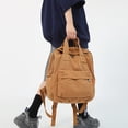 thumbnail image 3 of Mochila informal de lona con bolso con cremallera impermeable transpirable para libro portátil Hugtrwg Para estrenar, 3 of 7