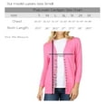 thumbnail image 2 of Zenana Women & Plus Front V-Neck Classic Thin Snap Button Down 3/4 Sleeve Ribbed Knit Cardigan, 2 of 4