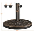 thumbnail image 2 of Yaheetech 22lbs 17.5'' Outdoor Patio Market Umbrella Base Stand, Round, Bronze, 2 of 8
