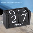 thumbnail image 3 of WALFRONT Vintage Wooden Calendar Desktop Wood Block Month Date Display Home Office Decoration, Calendar, Wood Block Calendar, 3 of 8
