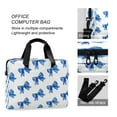 thumbnail image 4 of 16" Laptop Briefcase for Work Travel Laptop Shoulder Bag Carrying Handbag Laptop Case Blue Bows Pattern, 4 of 8