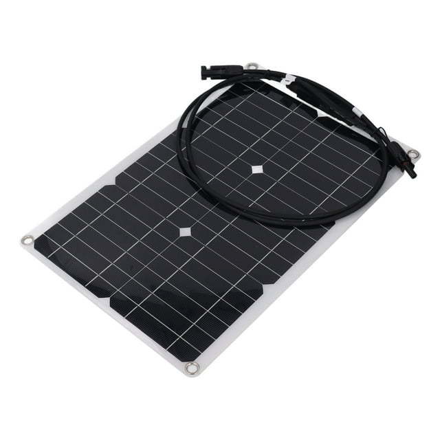 High-Efficiency 20W Monocrystalline Flexible Solar Panel for 12V Battery Charging, RV, and Off-Grid Applications with Overload Protection