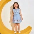 thumbnail image 2 of PRfgtbd Toddler Girl Dress Girls Summer Dresses Easter Cartoon Applique Short Sleeve Casual T-Shirt Dress Kids Sundress Party Daily Wear Stylish Dresses, 2 of 7