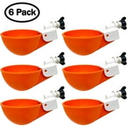 Backyard Barnyard 6 Pack Automatic Poultry Cup Waterer Drinker for Chicken Ducks Quail (Hardware Included)