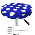 thumbnail image 4 of Disketp Blue And White Polka Dot Funda Redonda para Taburete, Funda de Cojín para Silla de Bar Suave y Elástica-14 inch, 4 of 7