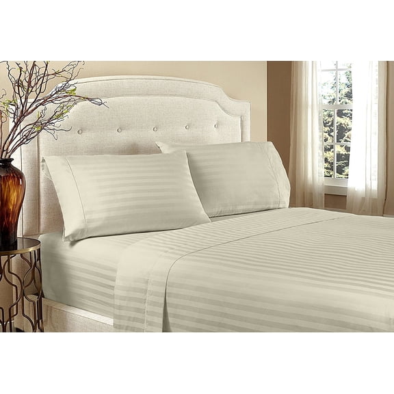 Home Sweet Home Dream 1800 Series Elegant Deep Pocket Luxury Bed Sheet Set, Soft & Durable (Twin, Ivory)