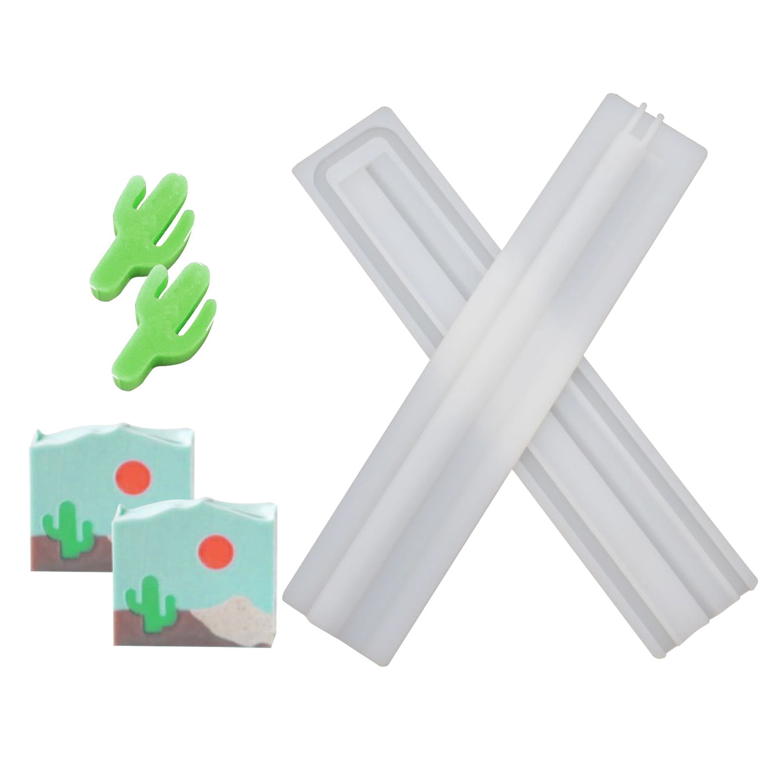 Ring Cookie Cutter Tube Column Silicone Soap Mold Embedded Soap Making Supplies Tools Candle Mold