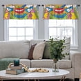 thumbnail image 4 of LALILO Kitchen Curtain Valance Pop Art Mosaic With Women Rod Pocket Window Curtain 52"x 18" Set of 2, 4 of 5