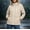 Beige, variant on XPMWRP Women Detachable Hood Stand Collar Drawstring Waist Windproof Jacket Multi Pocket Zip Up Casual Outdoor Coat Black S