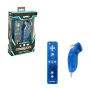 Angle View: Wii/Wii U - Bundle - Controller Pack - Wireless - Nunchuk & Freedom Remote With Action Plus - Clear Blue (KMD)