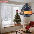thumbnail image 3 of Stylish Metal Hanging Christmas Tree Wind Spinner - Festive Garden Decor with Symmetrical Design Orange Stars & Green Leaves, 3 of 7