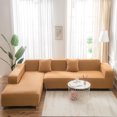 thumbnail image 1 of Sofa Slipcover L Shape Sofa Cover Sectional Couch Cover Spandex Non Slip with Elastic Bottom Furniture Protector Cover for for Home Decor 3-seater, 1 of 10