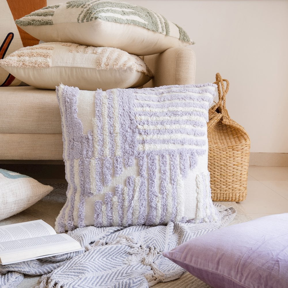 Ox Bay Geometric Shag Decorative Throw Pillow by Stacy Garcia, 22" x 22"