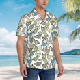 thumbnail image 3 of Balery Funny Chicken Camisas hawaianas de manga corta para hombre, camisas playeras de corte holgado, camisas de vacaciones con botones,Small, 3 of 7