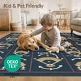thumbnail image 4 of ODIKA 3'x5' Washable Area Rug Baseball Field Playbook With Athletic Arrows And Stadium Marks for Hallway, Laundry Room, Non-Slip, Flatweave, Easy Care, 4 of 7