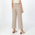 thumbnail image 4 of cFmduc Wide Leg Linen Pants for Women Summer Capri Palazzo Flowy Pants Casual Loose High Waist Drawstring Cropped Trousers with Pockets, 4 of 7
