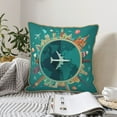 thumbnail image 6 of Kll Around The Planet Decorative Throw Pillow Covers Velvet Soft For Couch Sofa Bedroom Living Room Outdoor -16"X16", 6 of 8