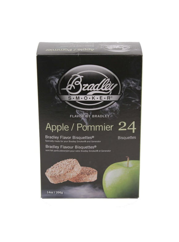 Bradley Smoker Apple Wood Smoking Chips, 0.67 lbs (24 Pack)