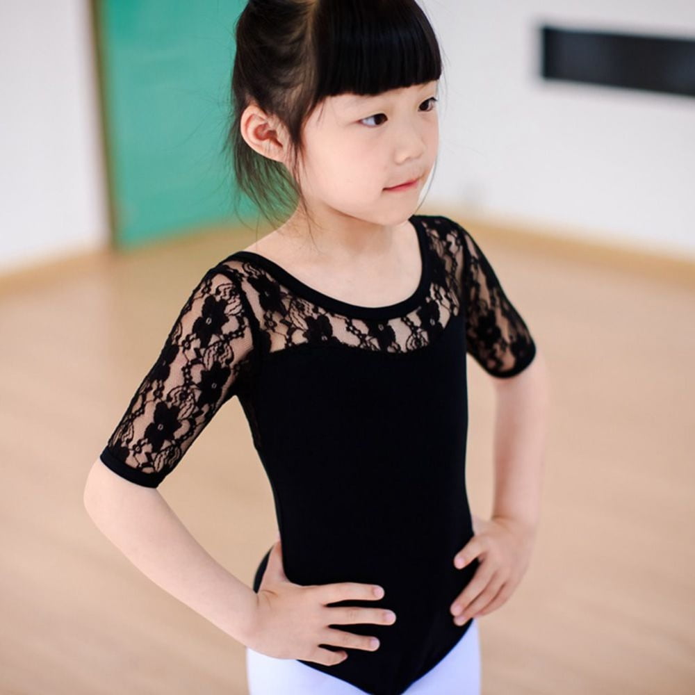 UK Girl Gymnastics Leotard Ballet Dance Dress Toddler Kid Lace Dancewear Costume 