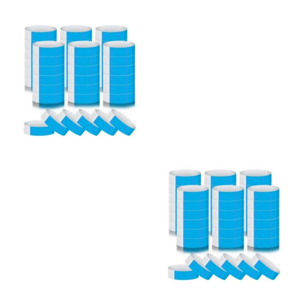 Yuarrent 6 rollos de pulseras de papel para discoteca, teatro, fiesta, adhesiva, Kit surtido, brazalete portátil para eventos, accesorio Type2 NO2
