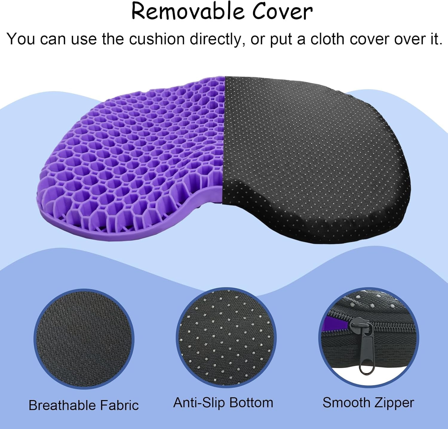 Anti-Slip Kayak Seat Cushion - Waterproof Thicken Gel Boat Kayak Canoe Rowing Stadium Pad for Sit in Kayak Chair Kayak Accessories Equipment Gear for Fishing Kayak