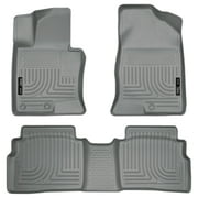 Husky by RealTruck Front & 2nd Seat Floor Liners Compatible with 11-14 Sonata GLS/Limited/SE Compatible with select: 2012 Hyundai Sonata, 2013-2014 Hyundai Sonata GLS
