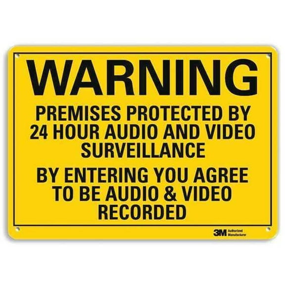Lyle Warning Sign,10 in x 14 in,Aluminum U6-1200-NA_14x10