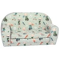 thumbnail image 4 of Delsit Toddler Couch & Kids Sofa - Skater Bear, Cotton Fabric, 30"W x 14"D x 17"H, Machine Washable Slipcover, 4 of 5