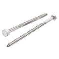 thumbnail image 1 of Uxcell M6 x 100mm Tornillos hexagonales de acero inoxidable para madera, paquete de 10, 1 of 5