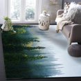 thumbnail image 4 of Green Pine Forest Area Carpet, Modern Abstract Landscape Decorative Rug, Indoor Carpet Soft Breathable Non-Slip Large Washable for Living Room Kids Bedroom Boy Girl, 3x4ft, 4 of 7