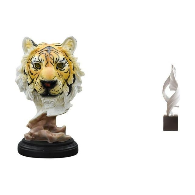 Escultura De Cabeza De Tigre, Figura De Animal, Artesanía Moderna, Estatua Abstracta, Decoración De Resina, Recuerdo Para Entrada, Sala De Estar, Estantería, Mesa, Pasillo, Casa, Oficina,