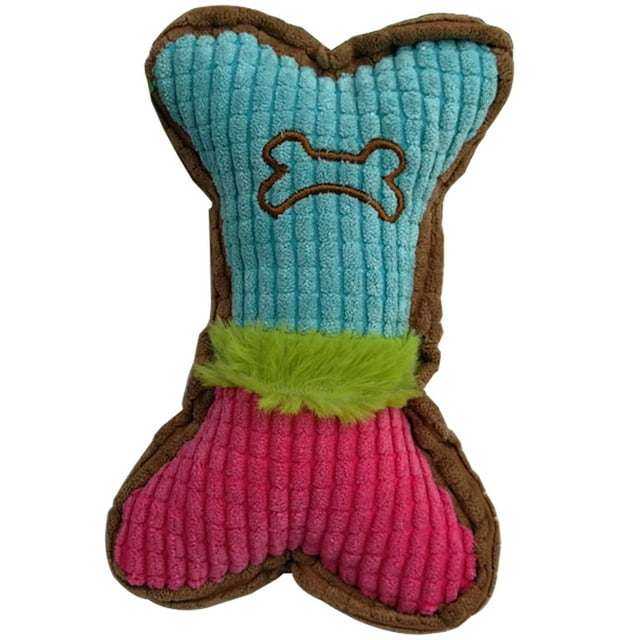 Bone Dog Toy Funny Bite Resistant Bone Puppy Toy Plush Dog Toy Pet Squeaky Toy