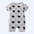 thumbnail image 5 of Odeerbi 2024 Toddler Baby Boys Girls Cute Cartoon Animal Pattern Short Sleeve Double Zipper Romper Jumpsuit, 5 of 9