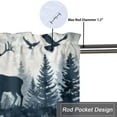 thumbnail image 5 of Rustic Deer Thermal Insulated Window Curtain Valance Forest Tree Eagle Elk Silhouette Country Hunting Rod Pocket Valances for Bedroom Living Room Dining Room 54 by 18 in, 1 Panel, 5 of 6