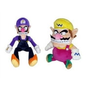 NEW Set of 2 Sanei Super Mario - Wario & Waluigi Stuffed Plush by Sanei