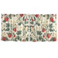 thumbnail image 7 of Yayeee Kitchen Curtains Tier Set of 2 Light Filtering 57"x36" Over Sink Window Panels, Small Strawberry Pattern, 7 of 7