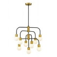 thumbnail image 4 of Z Lite 621-9MB-PN 27 in. Neutra 9 Light Matte Black & Polished Nickel Chandelier Ceiling Light, 4 of 4