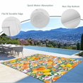 thumbnail image 3 of Orange Lemons Outdoor Rug for Patio/Deck/Porch, Non-Slip Large Area Rug 6 x 9 Ft, Summer Botanical Pastoral Elegant Indoor Outdoor Rugs Washable Area Rugs, Reversible Camping Rug Carpet Runner, 3 of 8