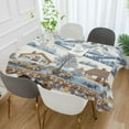 thumbnail image 2 of Yayeee Tablecloths 60" x 90" Rectangle Wrinkle Resistant Party Table Cover, Blue Snowy Mountain, 2 of 8